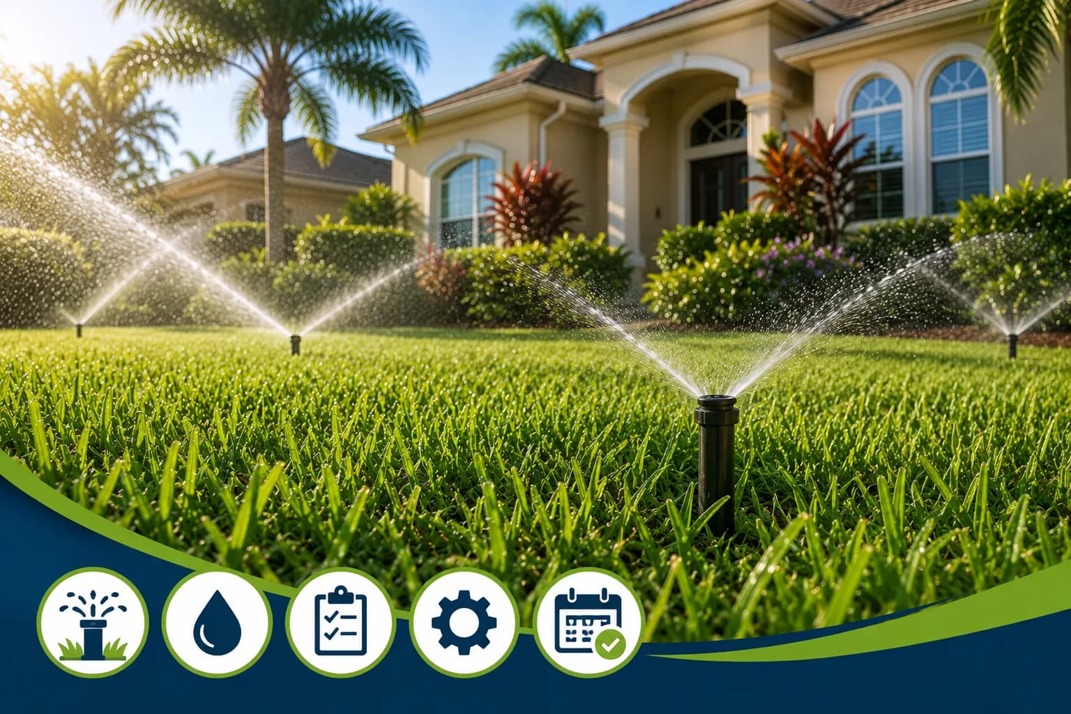 IrriGators LLC technician servicing a residential irrigation system in Florida